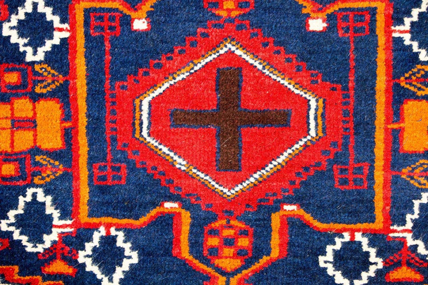 Belutsch Teppich 136 x 80 cm - mehrfarbig