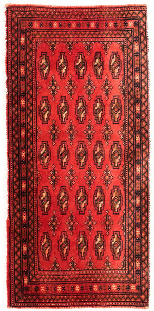 Turkaman Teppich 100 x 50 cm - rot