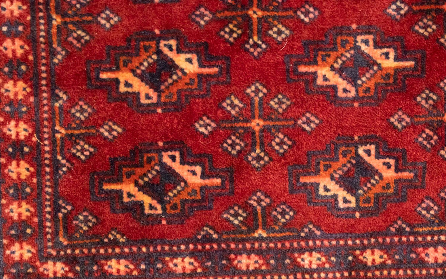 Turkaman Teppich 100 x 50 cm - rot