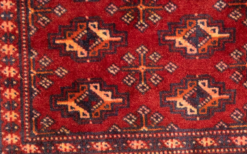 Turkaman Teppich 100 x 50 cm - rot