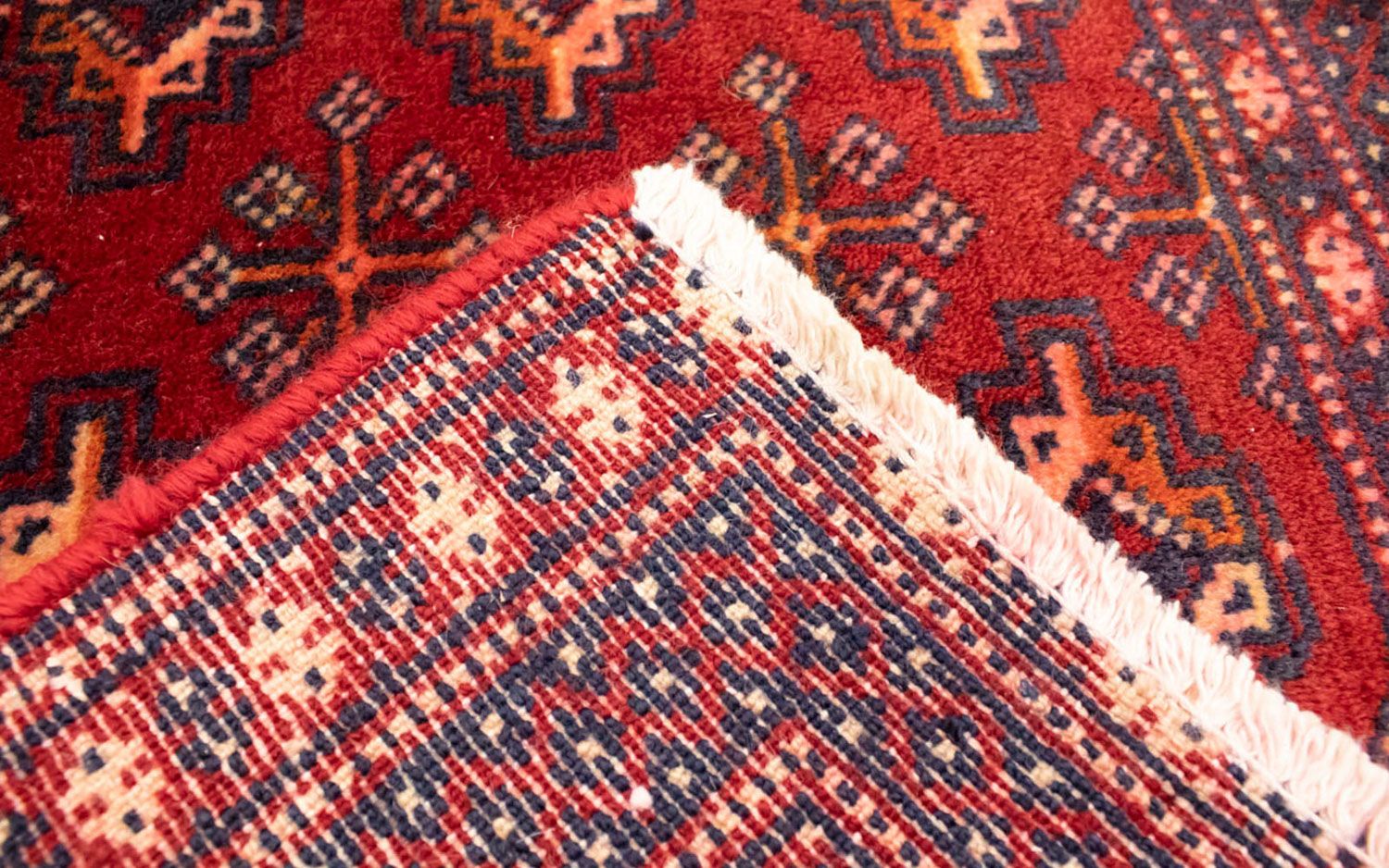 Turkaman Teppich 100 x 50 cm - rot
