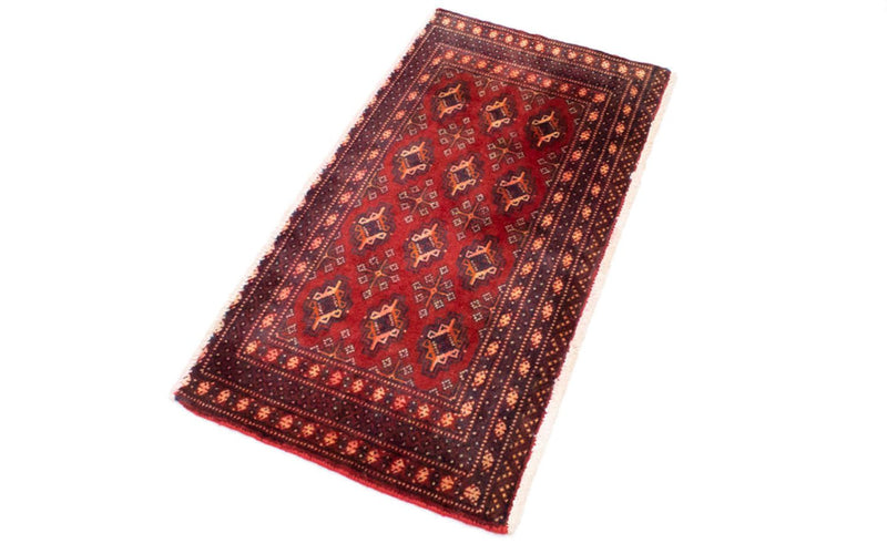 Turkaman Teppich 100 x 50 cm - rot