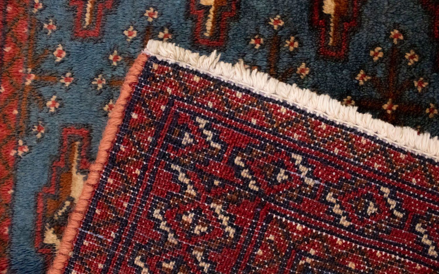 Turkaman Teppich 130 x 60 cm - blau