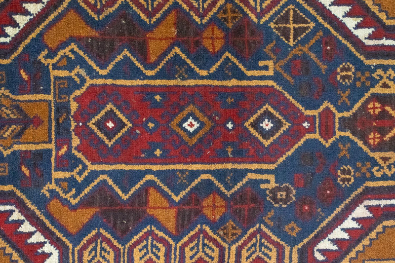 Belutsch Teppich 136 x 89 cm - blau
