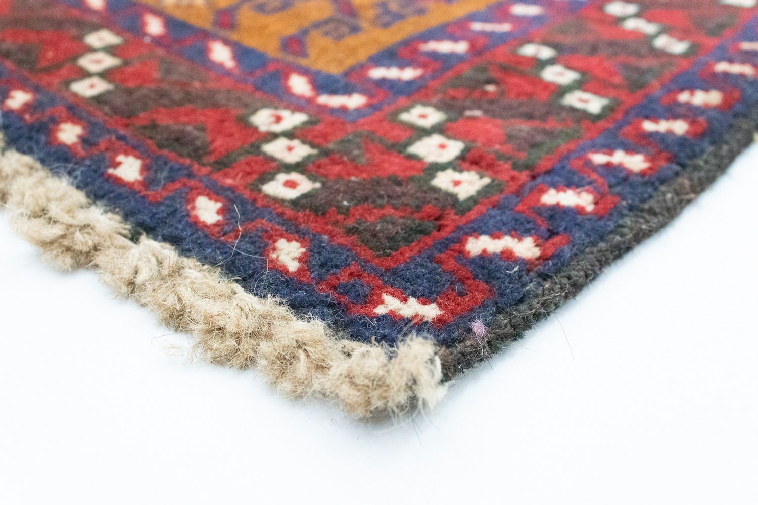 Belutsch Teppich 136 x 89 cm - blau