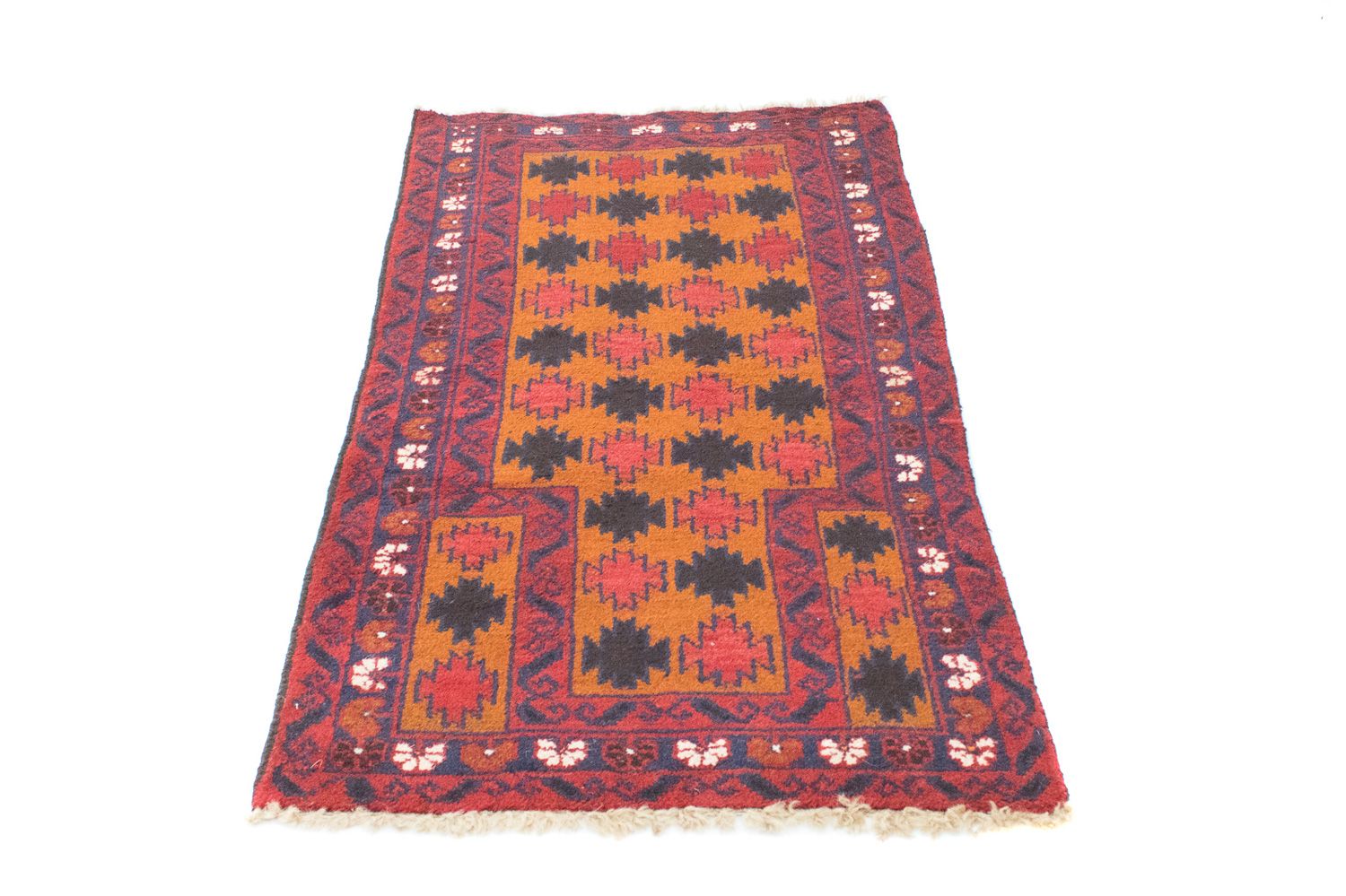 Belutsch Teppich 126 x 77 cm - orange