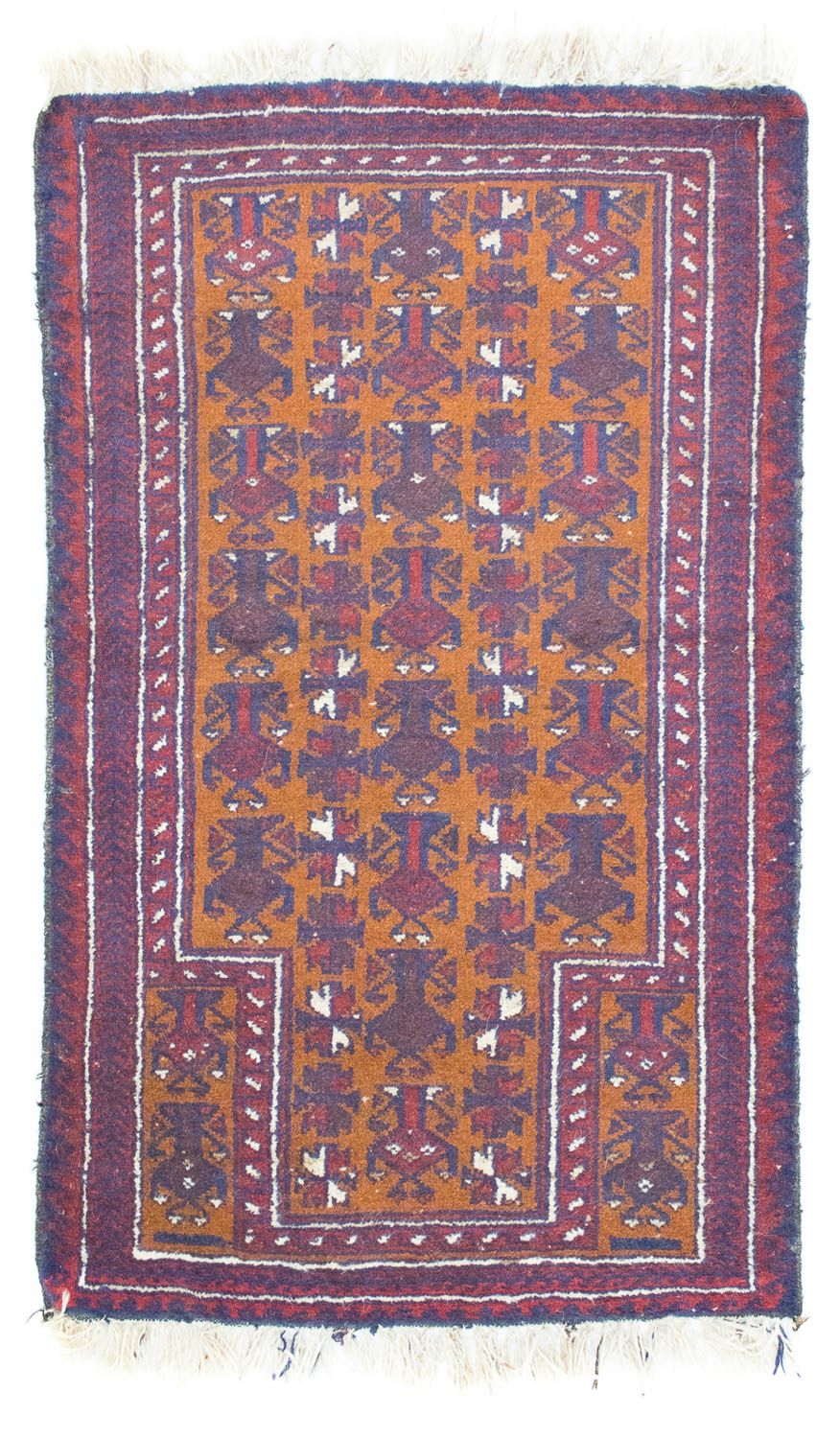 Belutsch Teppich 138 x 85 cm - orange