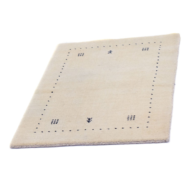 Gabbeh Teppich - Softy 90 x 60 cm - naturweiß