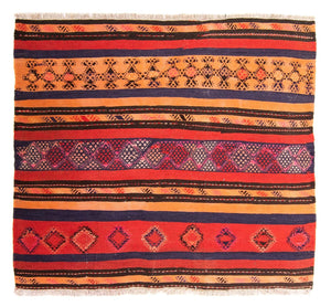 Kelim Teppich - Old 125 x 150 cm - mehrfarbig