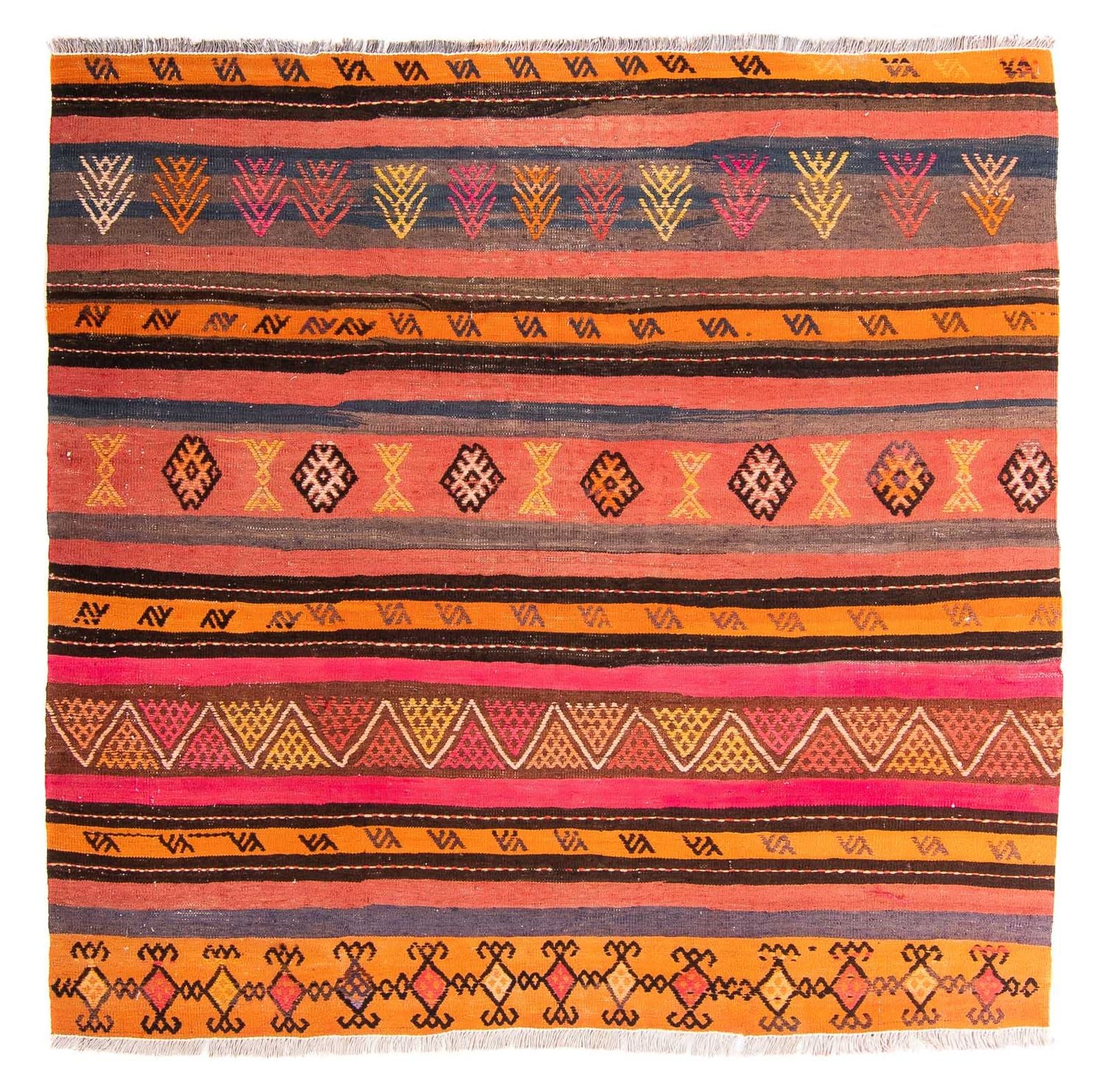 Kelim Teppich - Old 150 x 135 cm - mehrfarbig