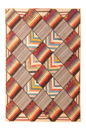Patchwork Teppich 200 x 150 cm - mehrfarbig