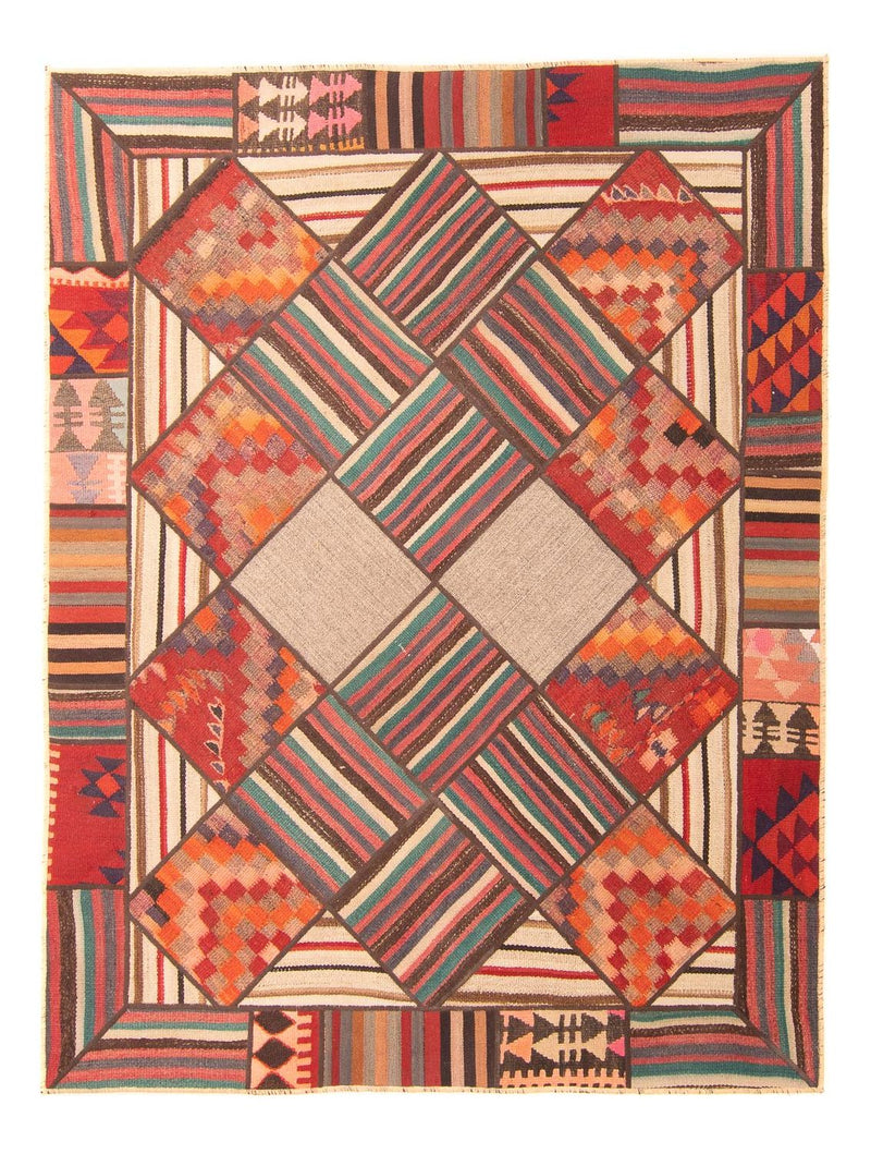 Patchwork Teppich 200 x 150 cm - mehrfarbig
