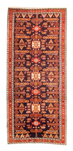 Perserteppich - Nomadic 280 x 130 cm - dunkelblau