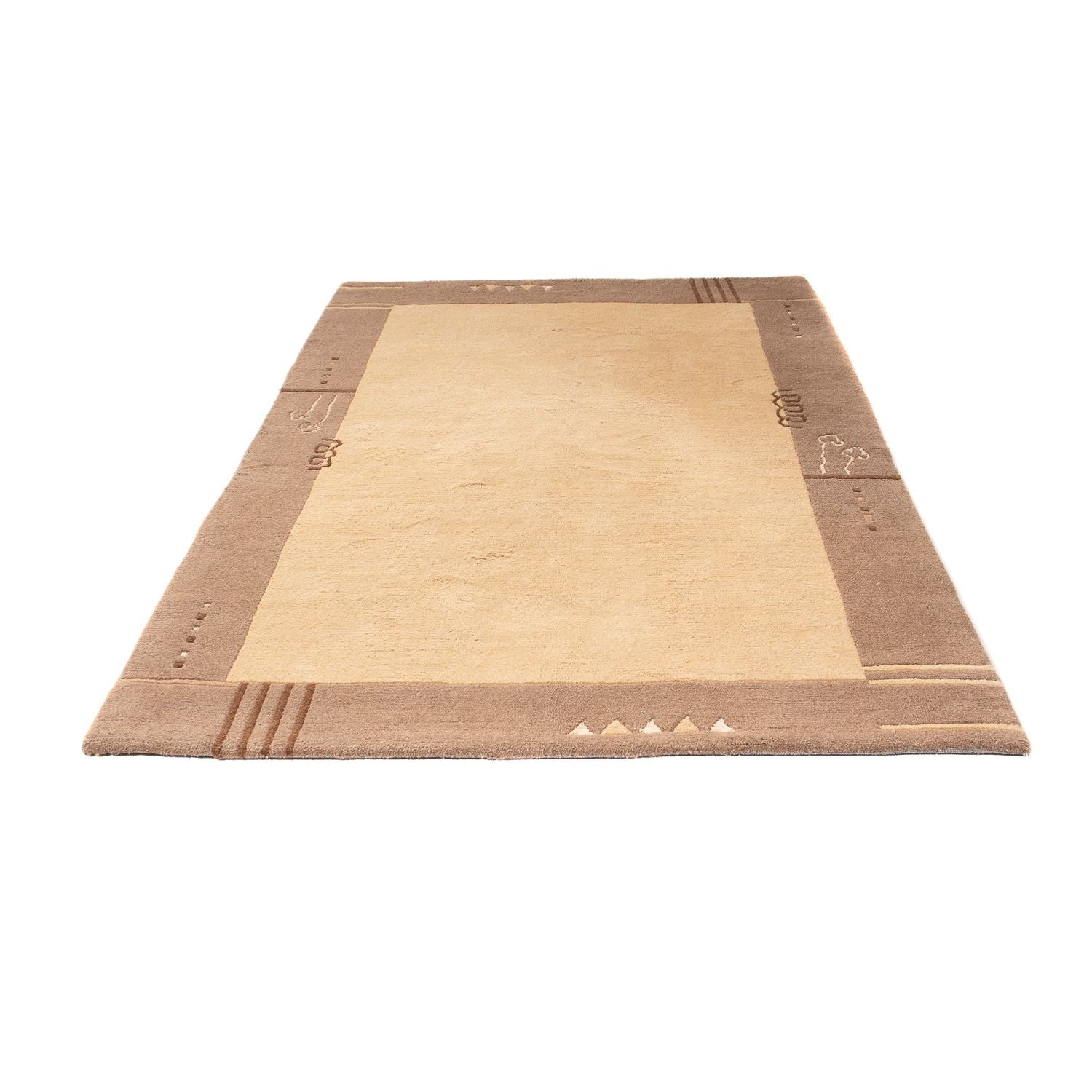 Nepal Teppich 230 x 160 cm - hellbraun