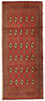 Turkaman Teppich 130 x 60 cm - rot