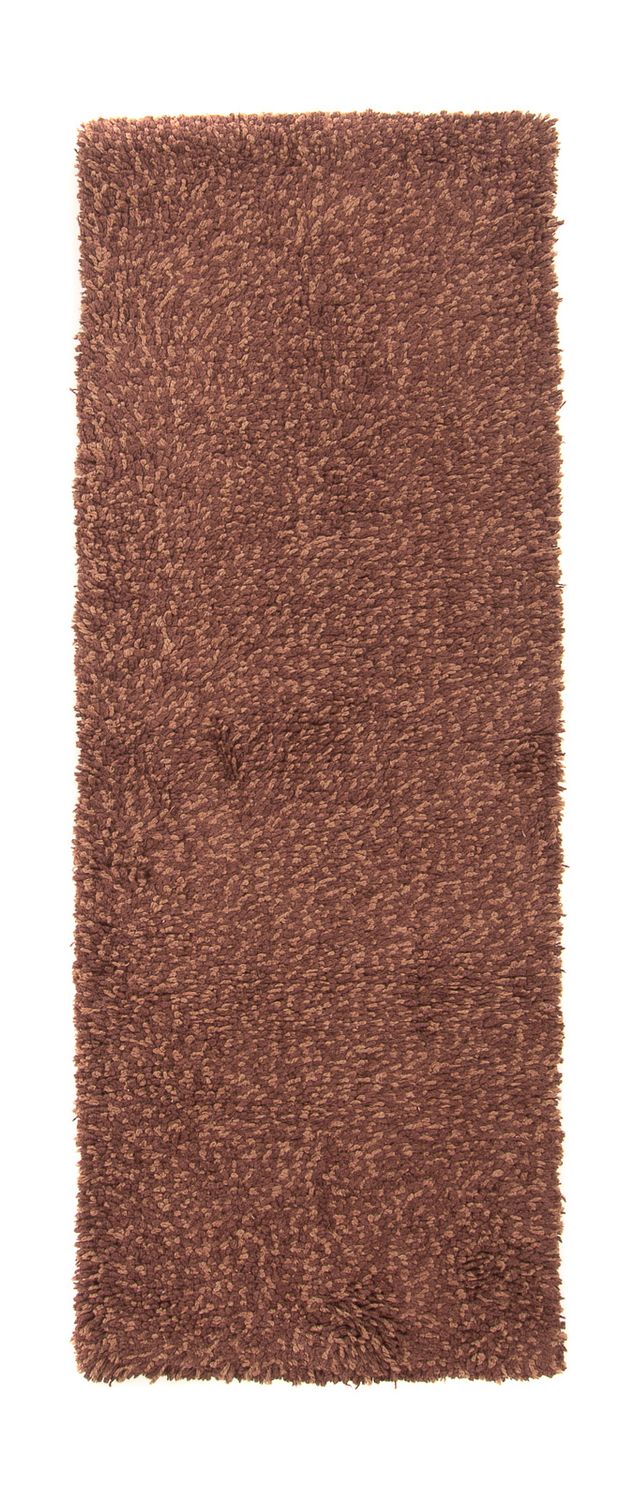 Hochflor Teppich 204 x 70 cm - braun