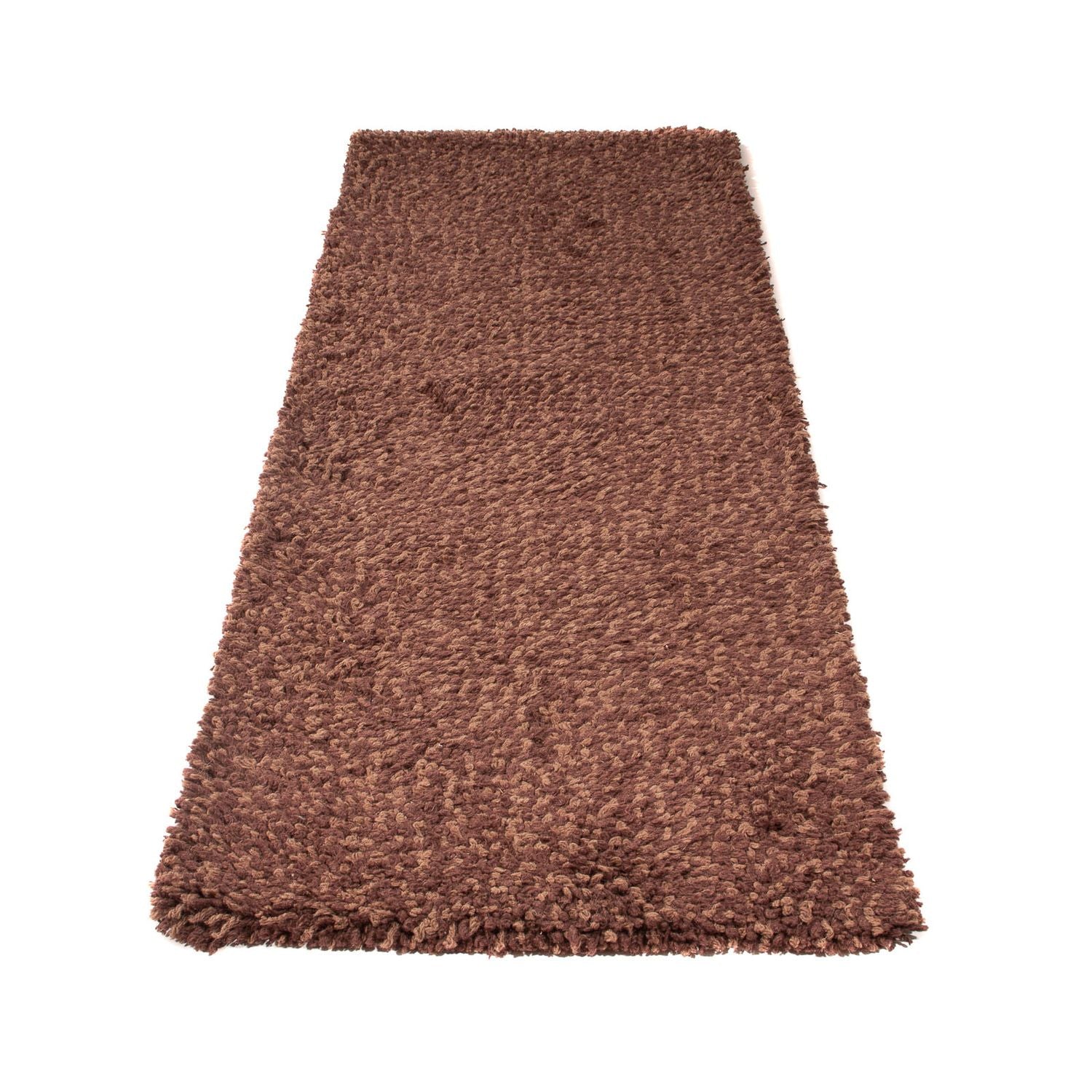 Hochflor Teppich 204 x 70 cm - braun