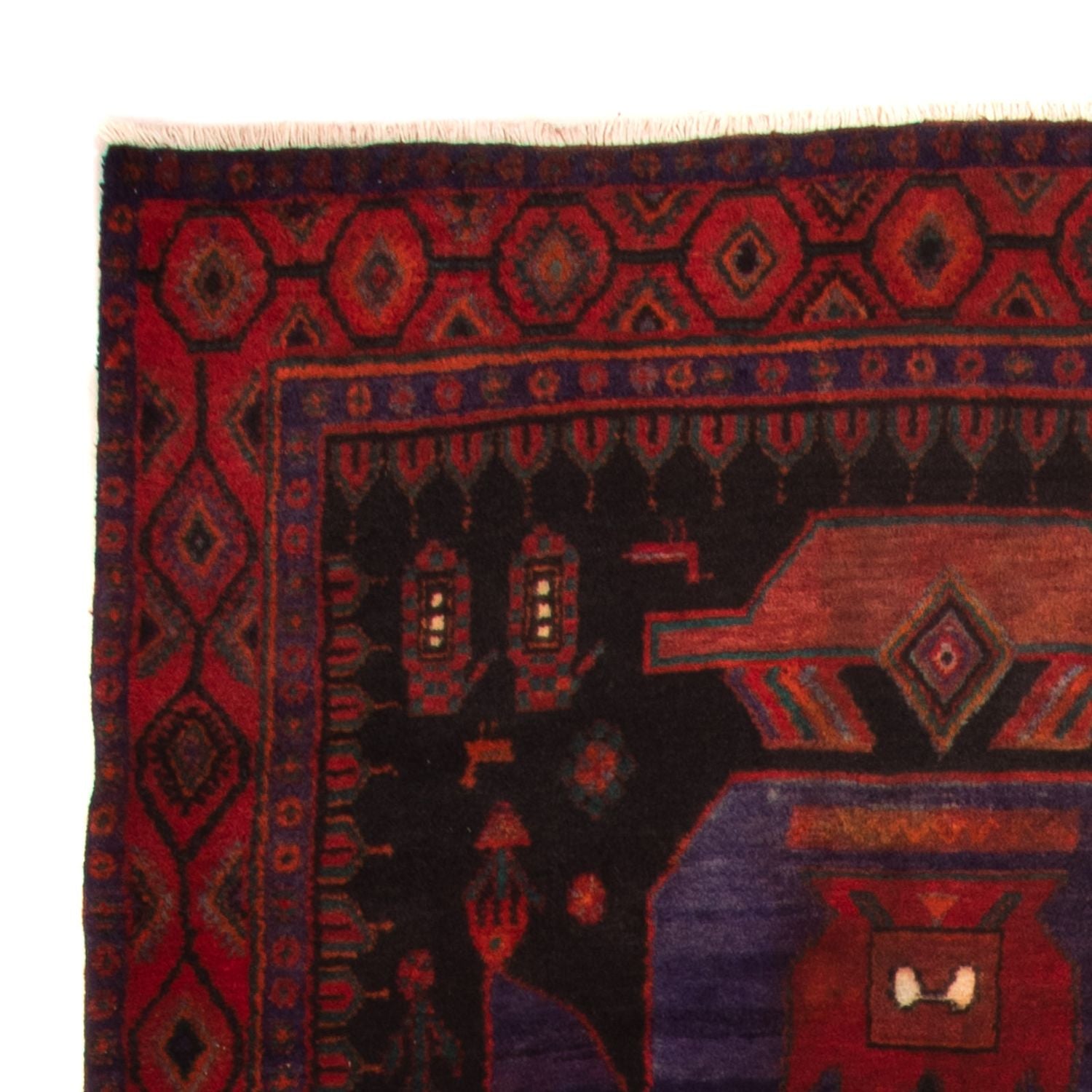 Orientteppich 380 x 146 cm - dunkelblau