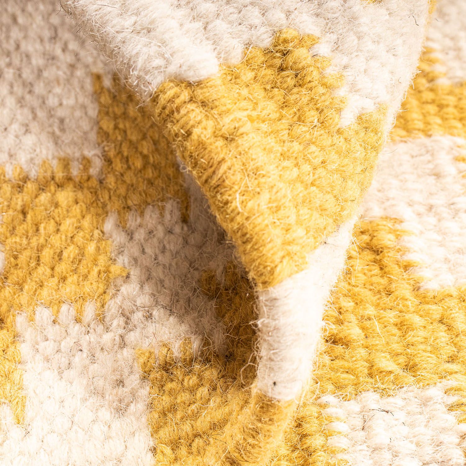 Kelim Teppich - Trendy 80 x 72 cm - beige
