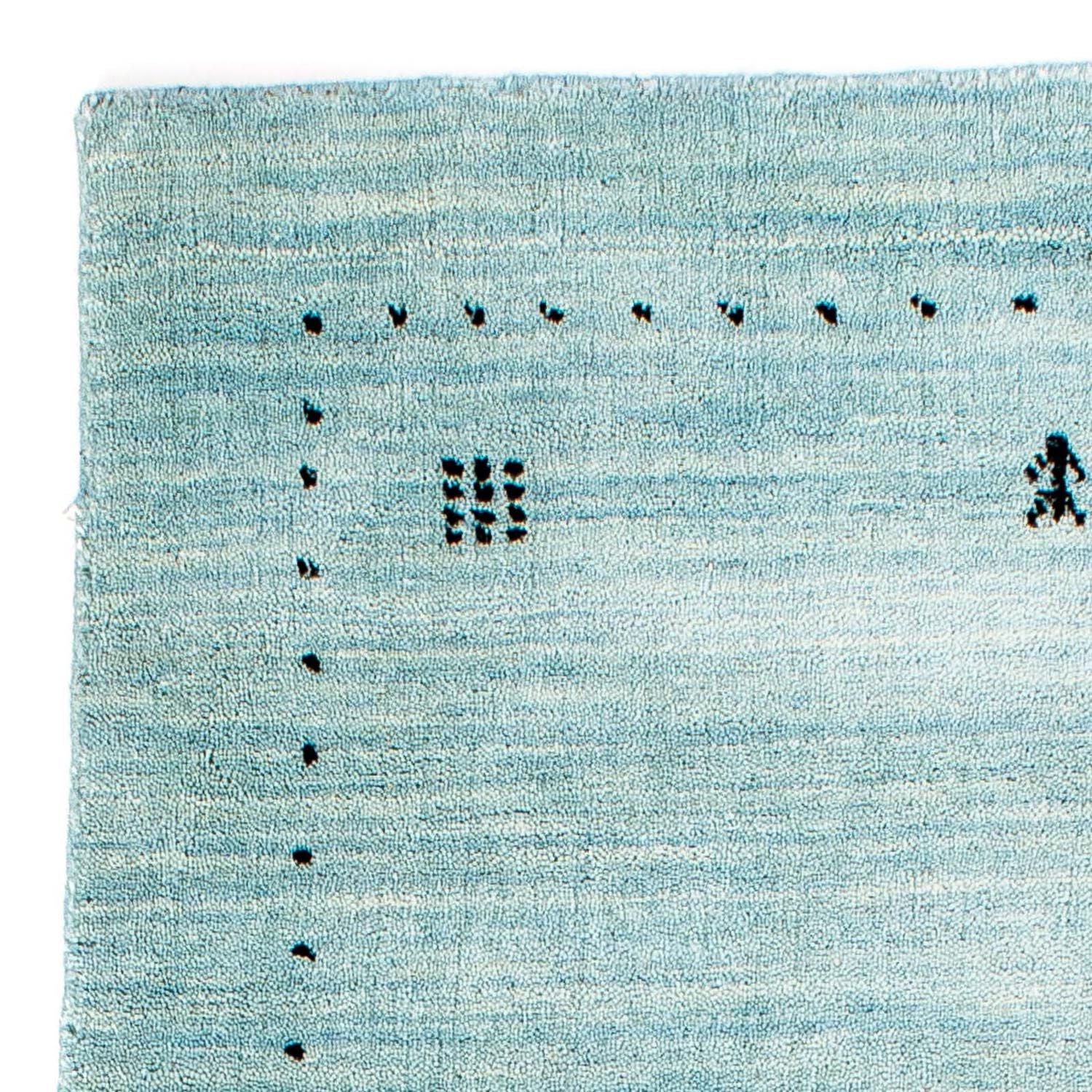 Gabbeh Teppich - Loribaft Indus 140 x 70 cm - hellblau