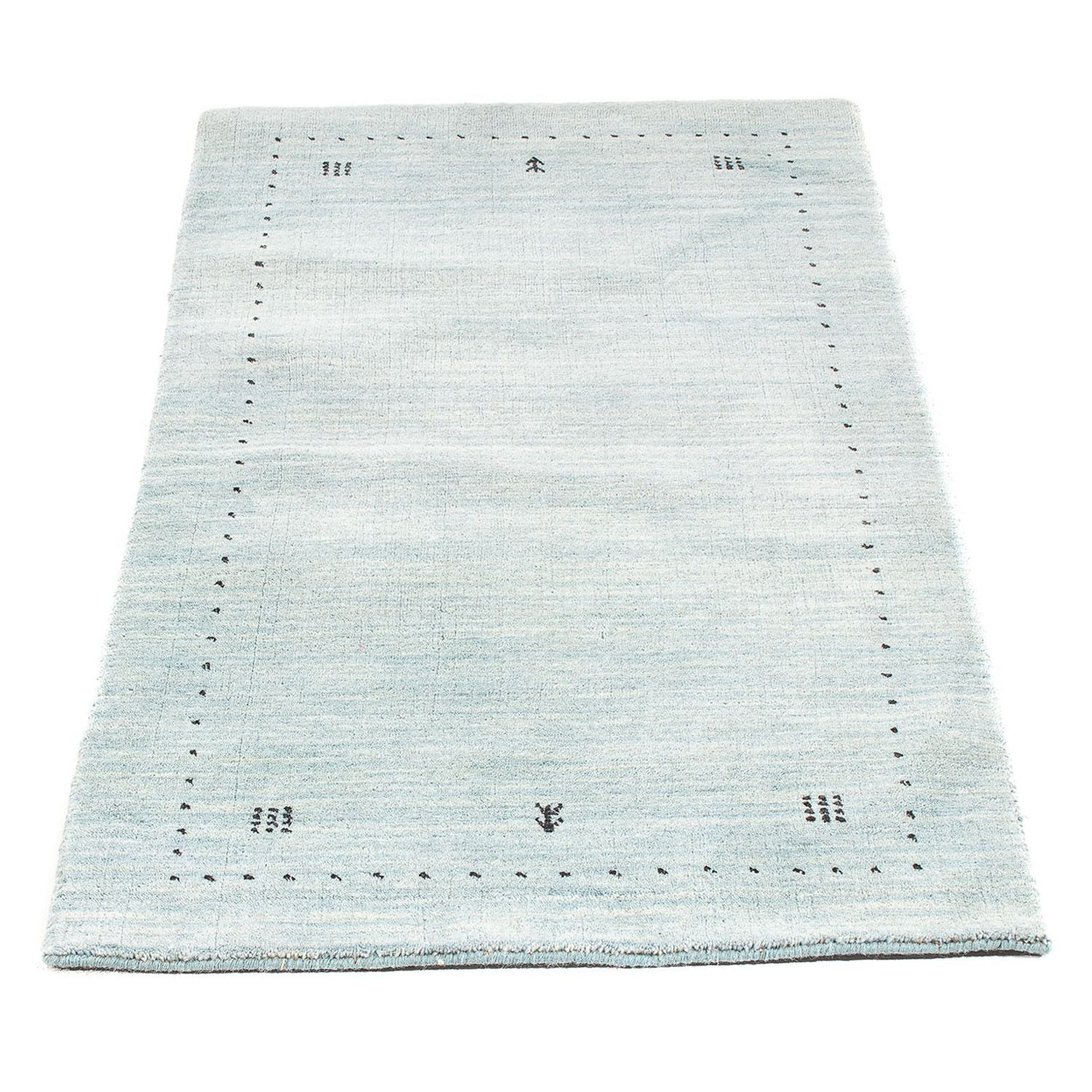 Gabbeh Teppich - Loribaft Indus 140 x 70 cm - hellblau