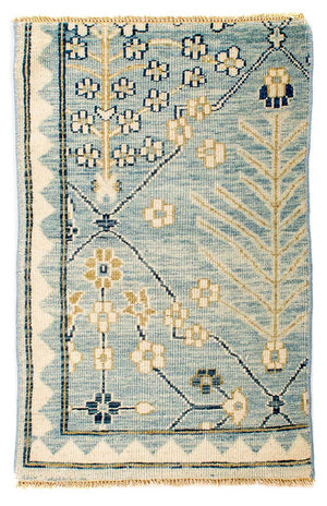 Ziegler Teppich - Modern 92 x 62 cm - hellblau