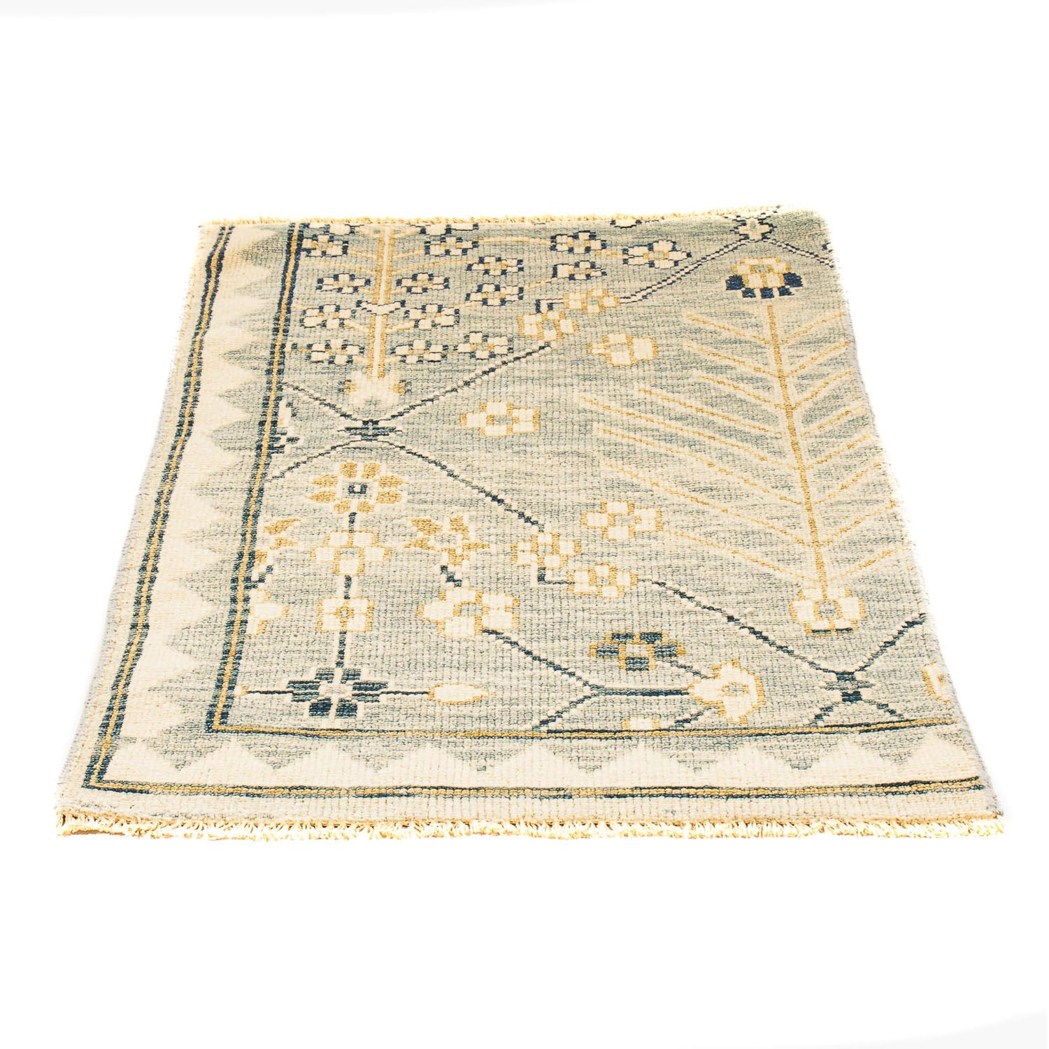 Ziegler Teppich - Modern 92 x 62 cm - hellblau
