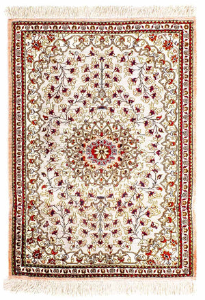 Seidenteppich - Ghom Seide - Premium 80 x 59 cm Fußmatte