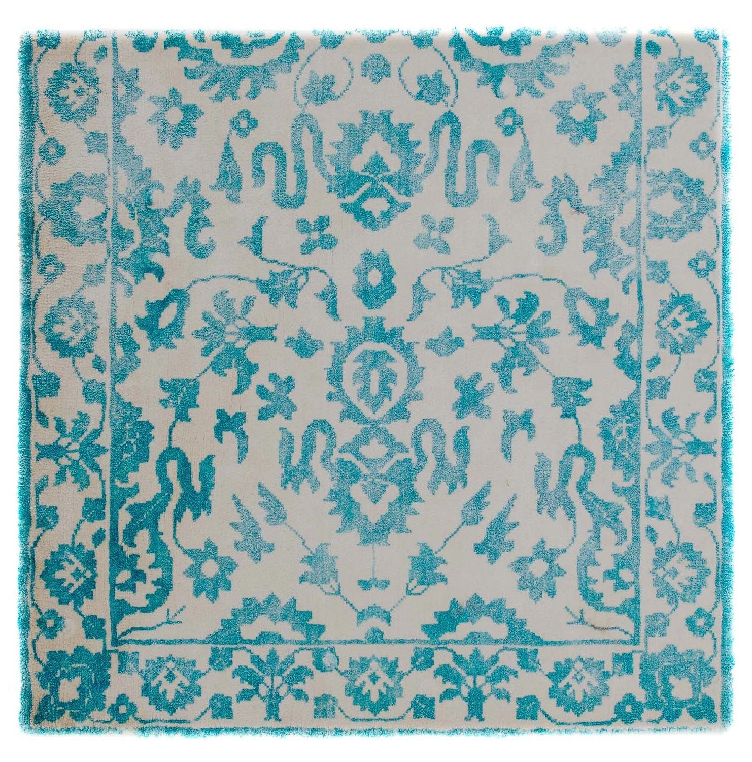 Vintage Teppich 70 x 70 cm Quadratischer Teppich