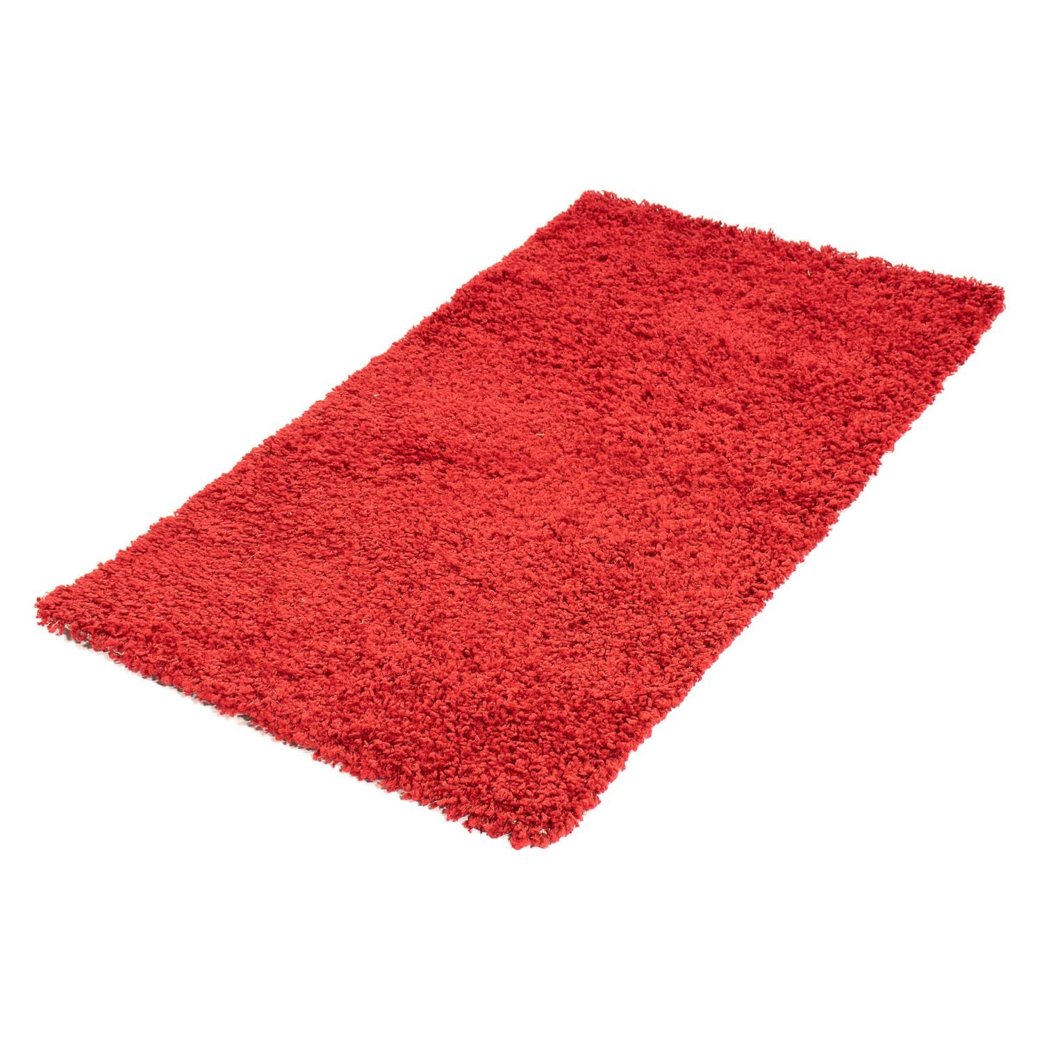 Hochflor Teppich 110 x 60 cm - rot