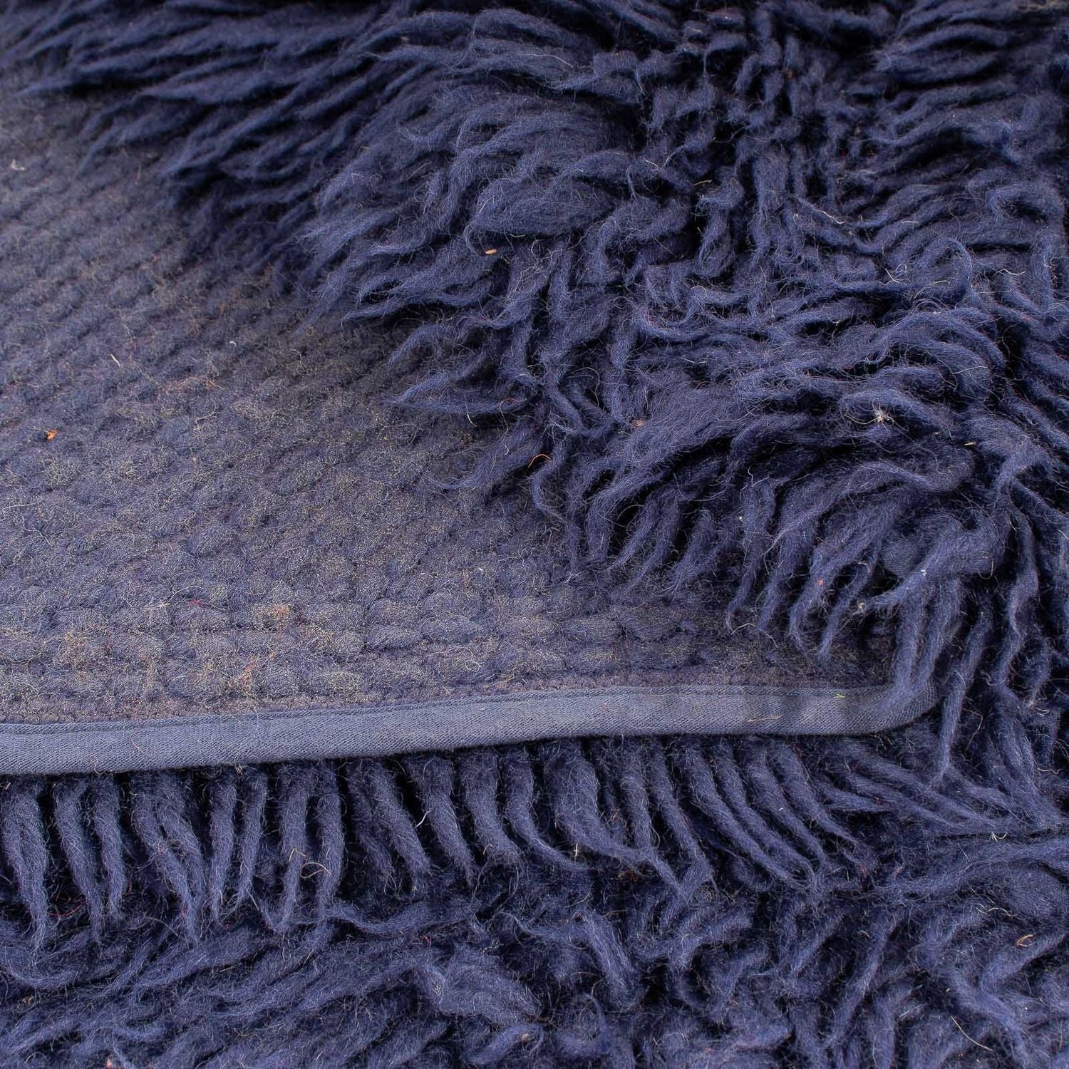 Hochflor Teppich 261 x 261 cm - dunkelblau