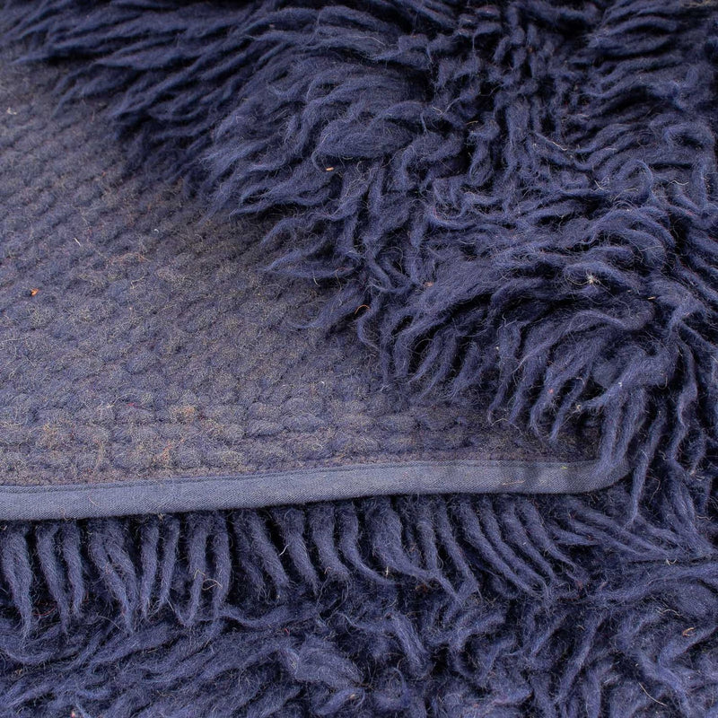 Hochflor Teppich 261 x 261 cm - dunkelblau