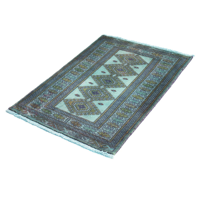 Orientteppich 92 x 64 cm - hellblau