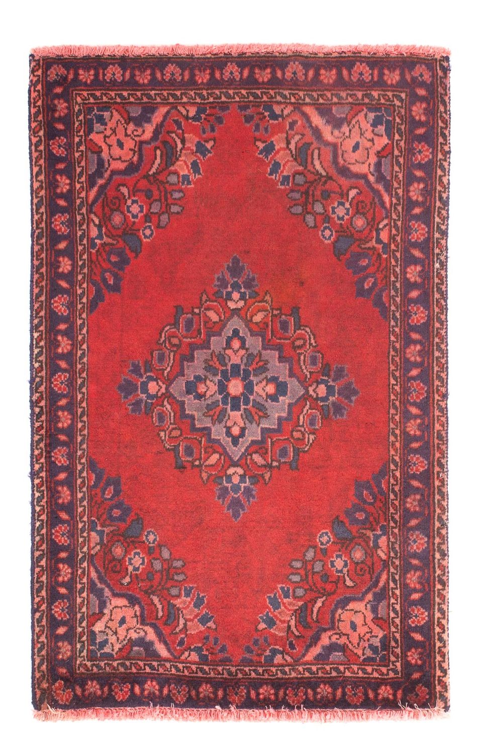 Orientteppich 87 x 57 cm - dunkelrot