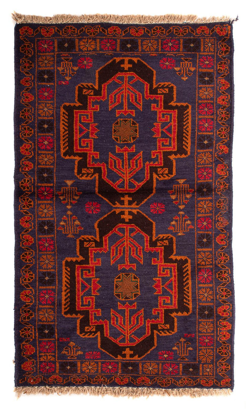 Belutsch Teppich 133 x 76 cm - dunkelblau