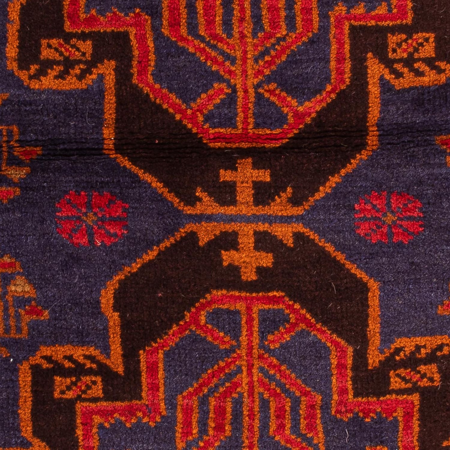 Belutsch Teppich 133 x 76 cm - dunkelblau