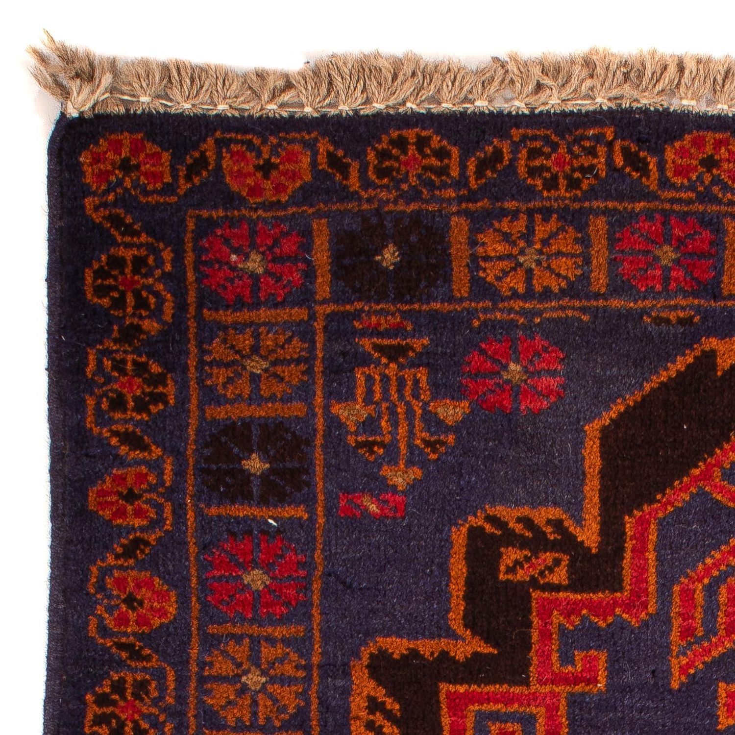 Belutsch Teppich 133 x 76 cm - dunkelblau