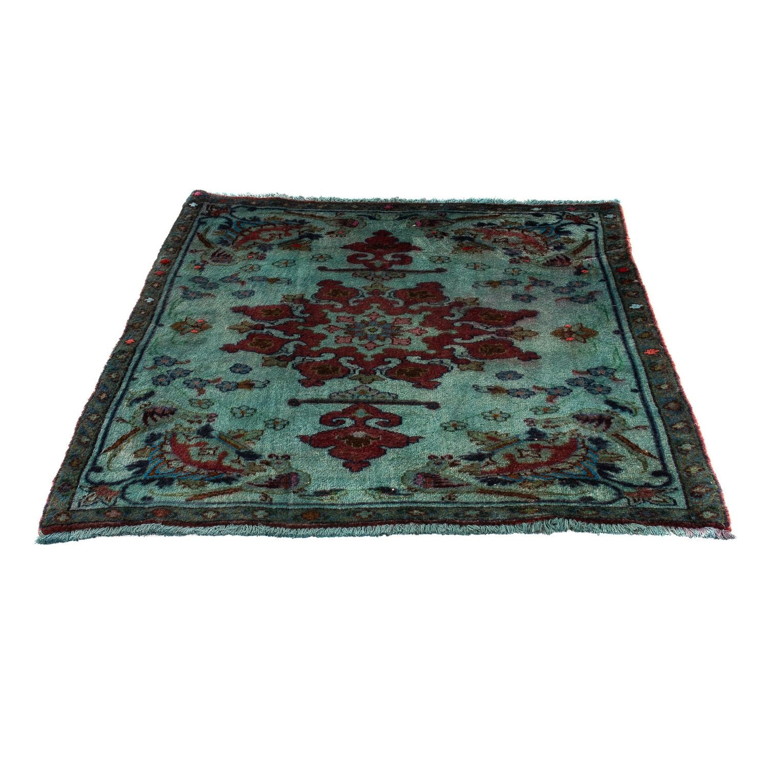 Orientteppich 105 x 104 cm - hellblau