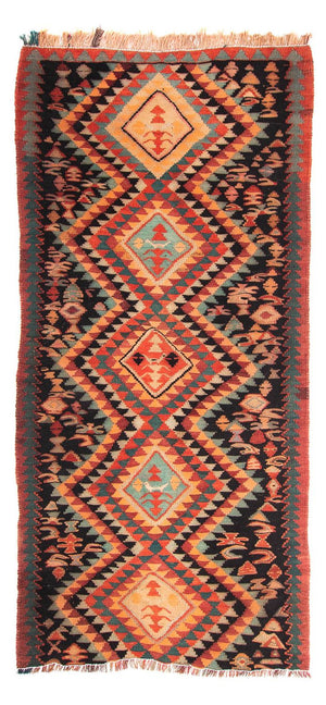 Kelim Teppich - Old 260 x 130 cm - mehrfarbig