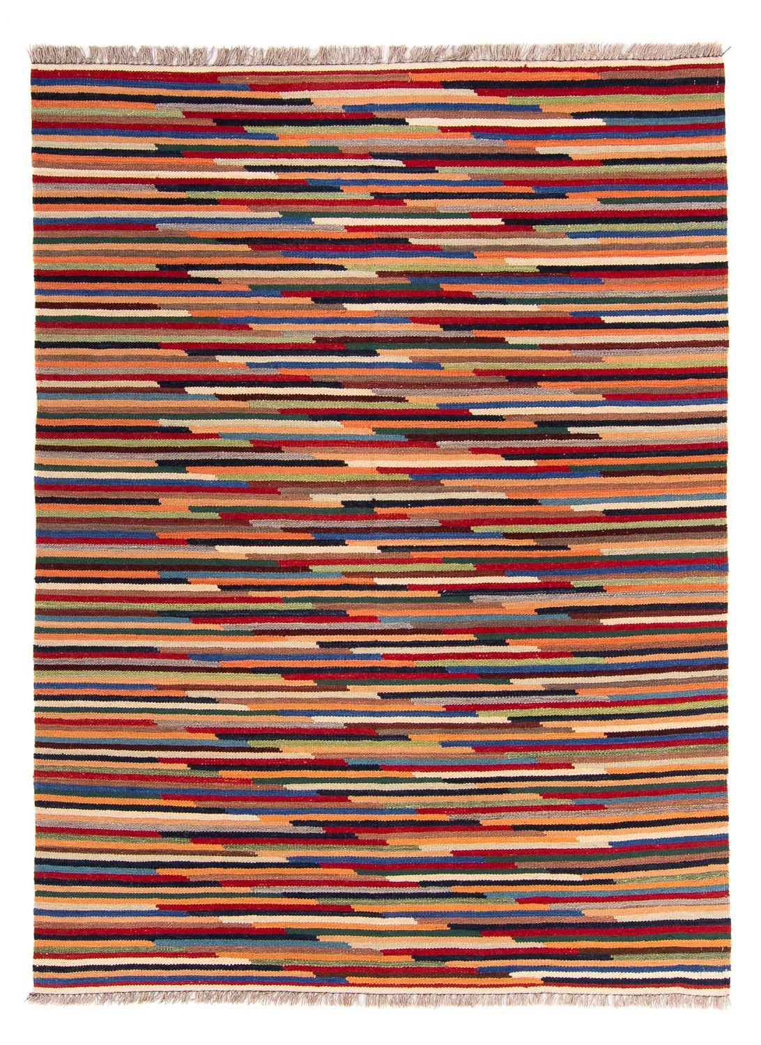 Kelim Teppich - Trendy 206 x 148 cm - mehrfarbig