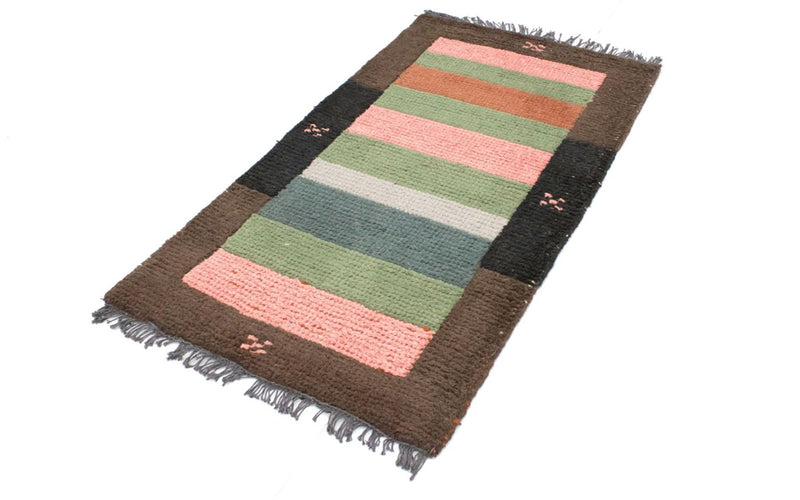 Nepal Teppich 140 x 70 cm - mehrfarbig
