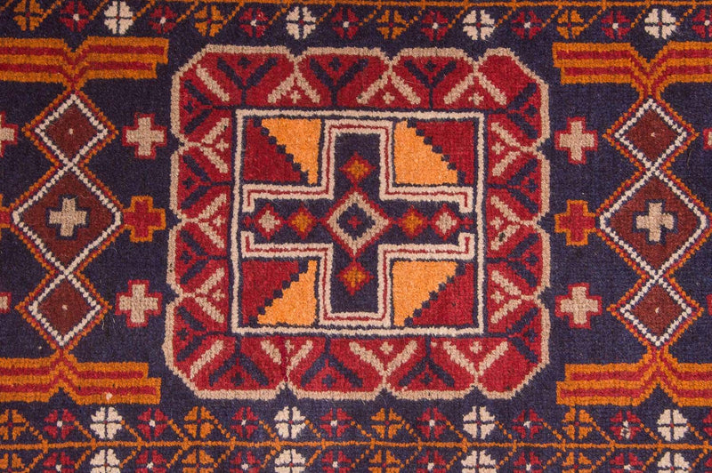 Belutsch Teppich 126 x 77 cm - mehrfarbig