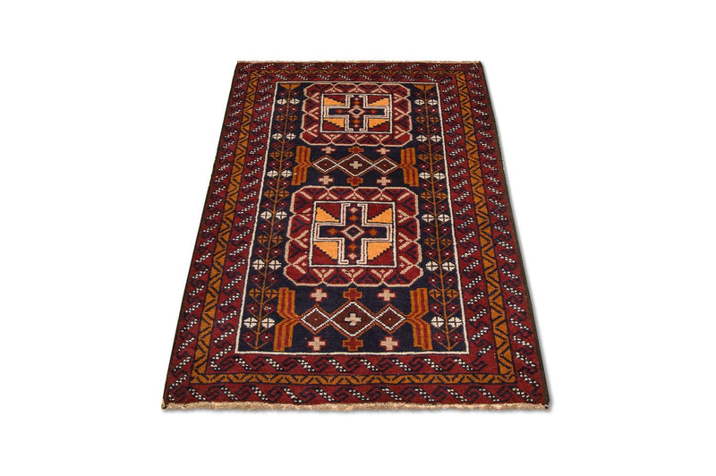Belutsch Teppich 126 x 77 cm - mehrfarbig