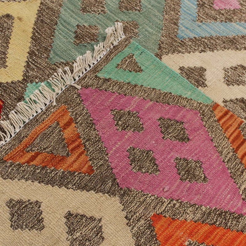 Kelim Teppich - Splash 194 x 151 cm - mehrfarbig