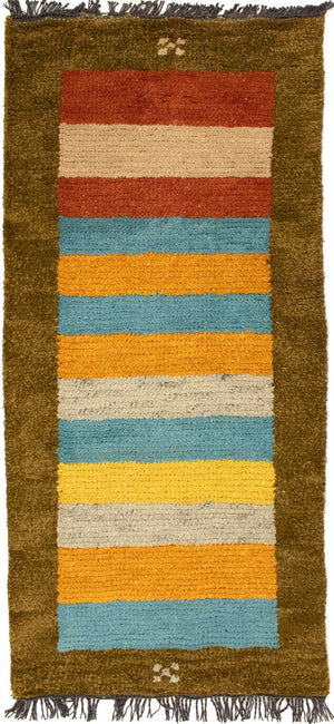 Nepal Teppich 140 x 70 cm - mehrfarbig