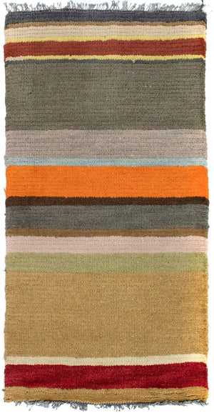 Nepal Teppich 140 x 70 cm - mehrfarbig