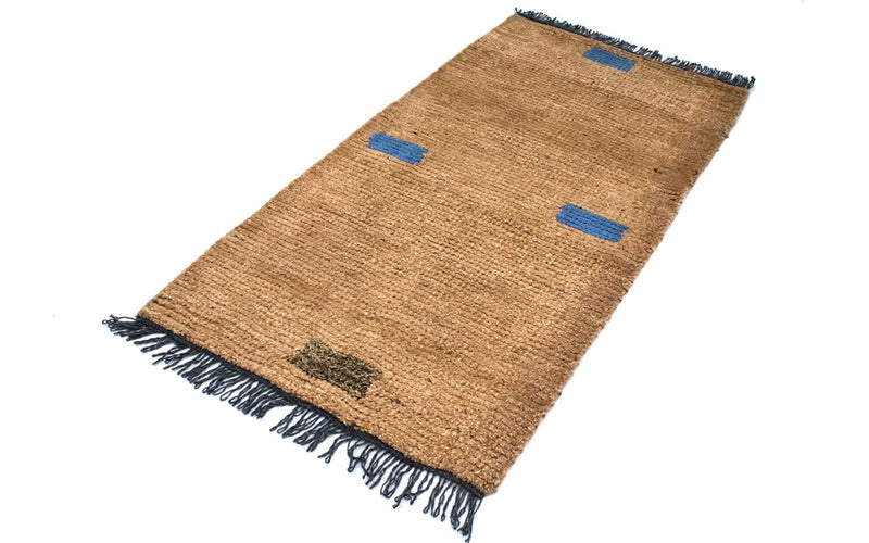 Nepal Teppich 140 x 70 cm - braun