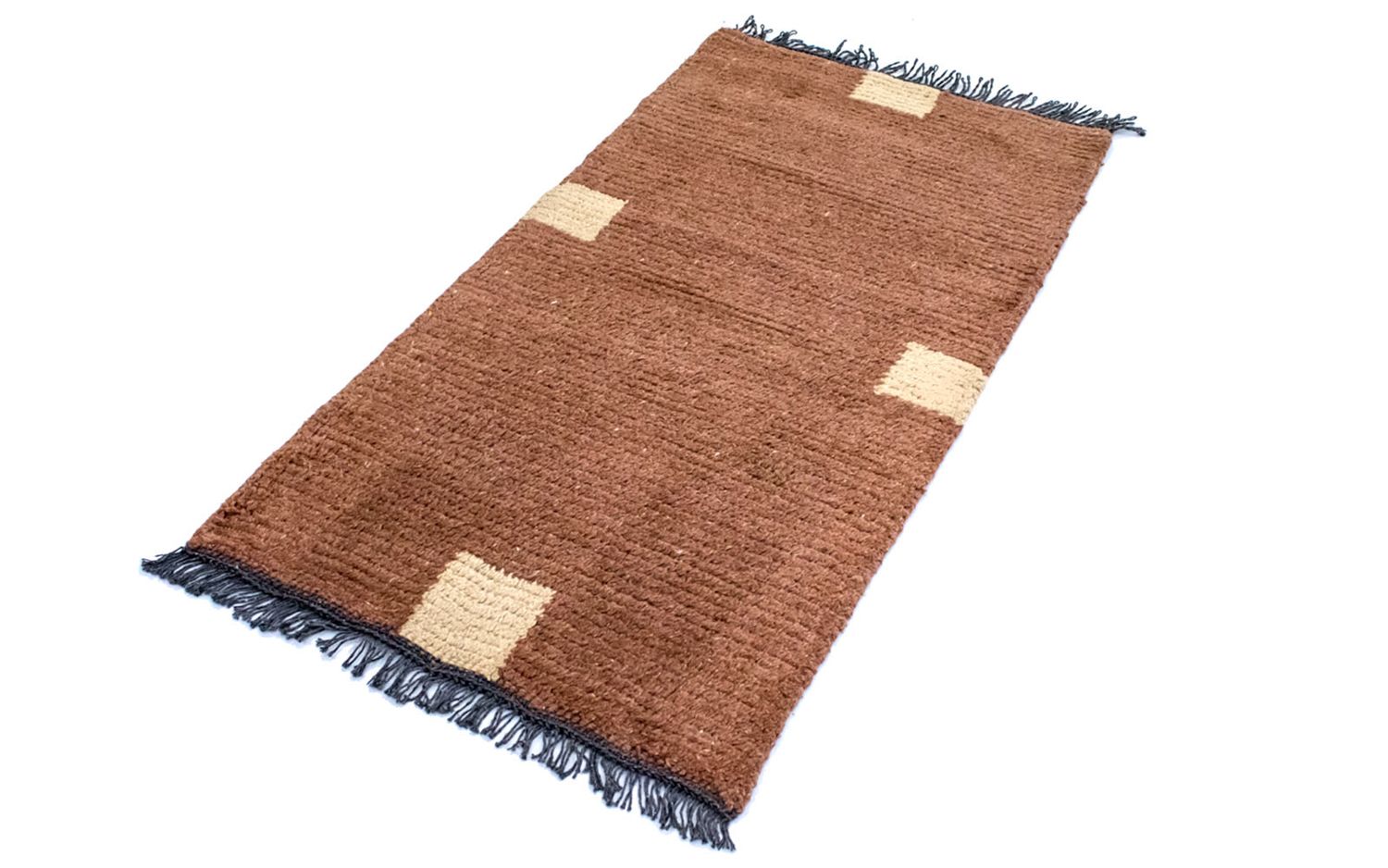 Nepal Teppich 140 x 70 cm - braun