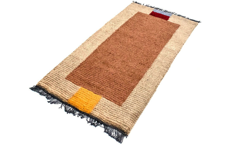 Nepal Teppich 140 x 70 cm - braun