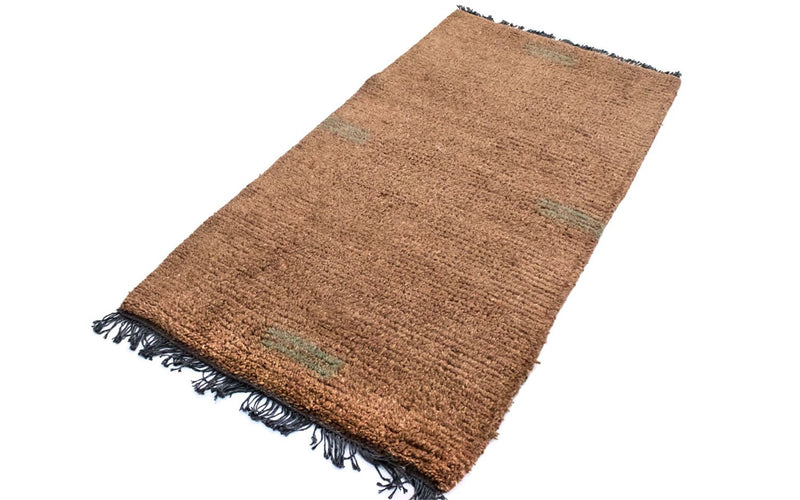 Nepal Teppich 140 x 70 cm - braun